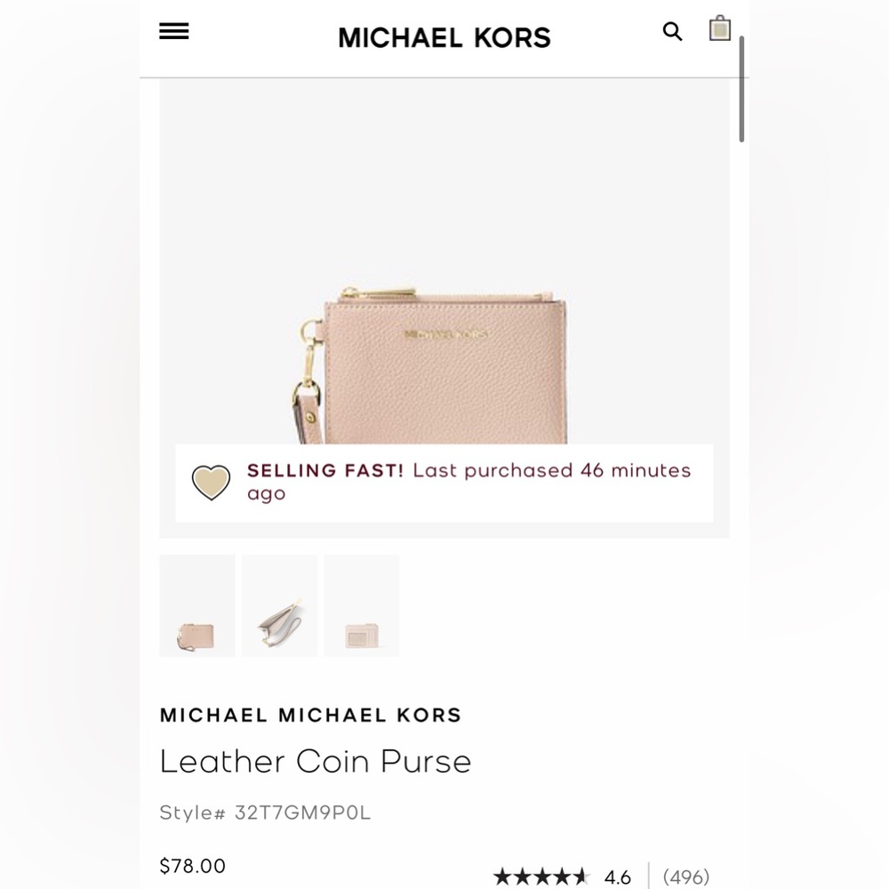 Rose Gold Michael Kors wristlet